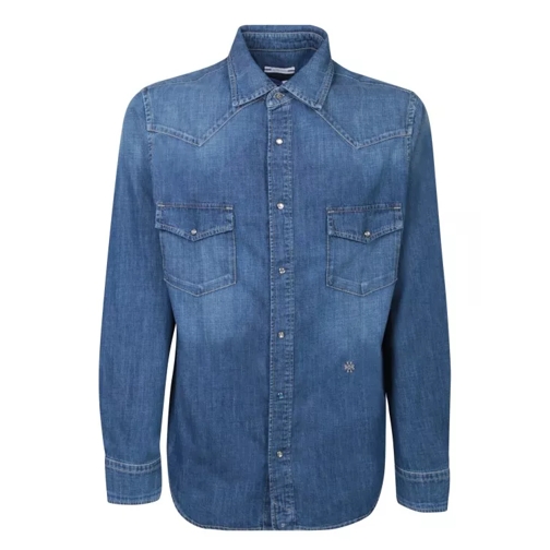 Jacob Cohen Denim Shirt With A Pointed Collar Blue 