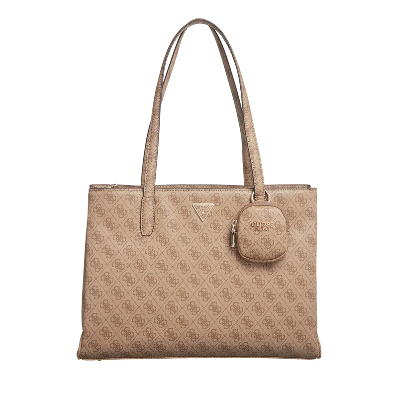 Guess Tote Power Play Tech Tote Latte Logo