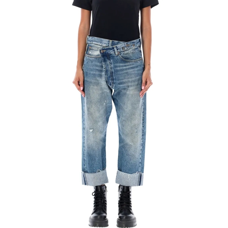 R13 Jeans Cross Over Jeans Blue