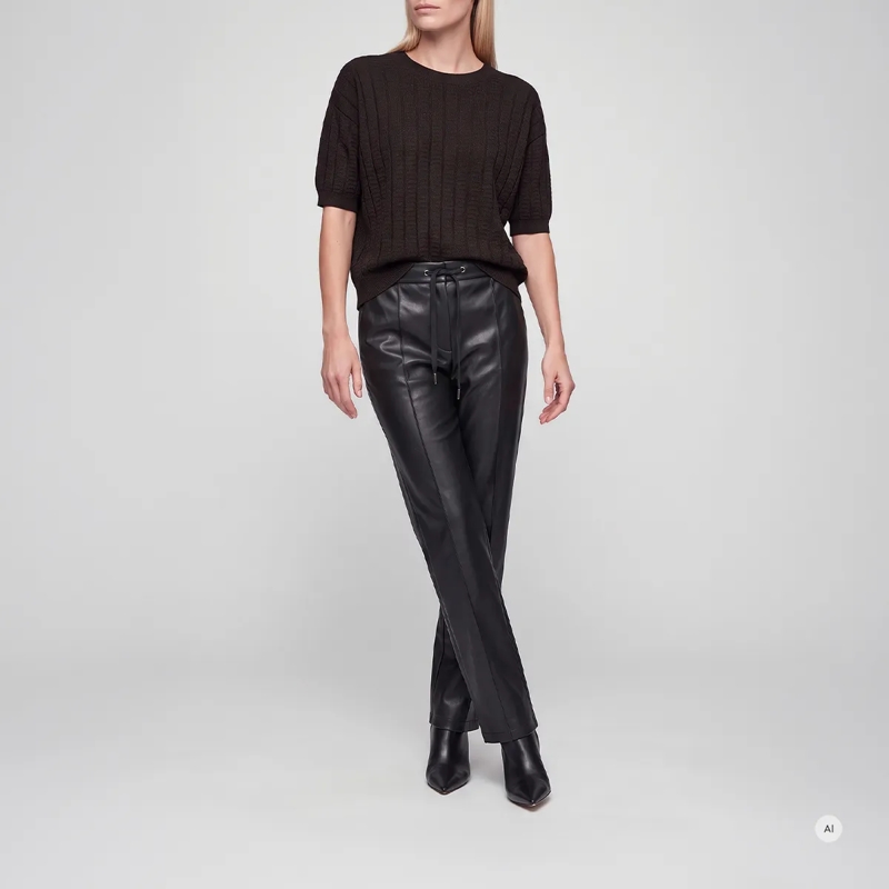 Marc Aurel Hose- elastisches Joggerbündchen- Eingrifftasch braun | Hose