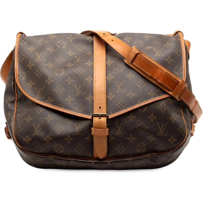 Louis Vuitton Schultertasche Monogram Saumur 35 braun