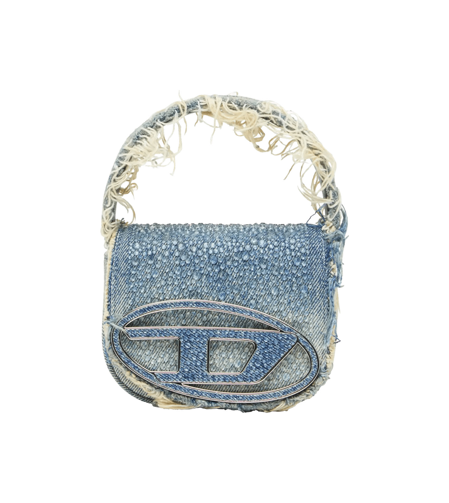 Diesel Crossbody Bags - Mini 1DR Umhängetasche mit Kristallen - Gr. unisize - in Blau - für Damen