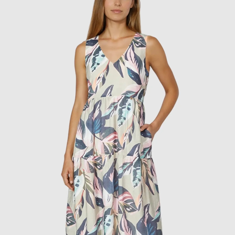 Marc Aurel Maxikleid Maxikleid khaki(Image 3)