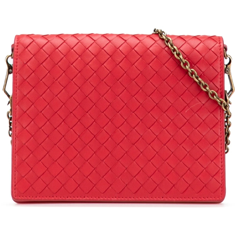 Bottega Veneta Sac à bandoulière Nappa Intrecciato Wallet On Chain rot