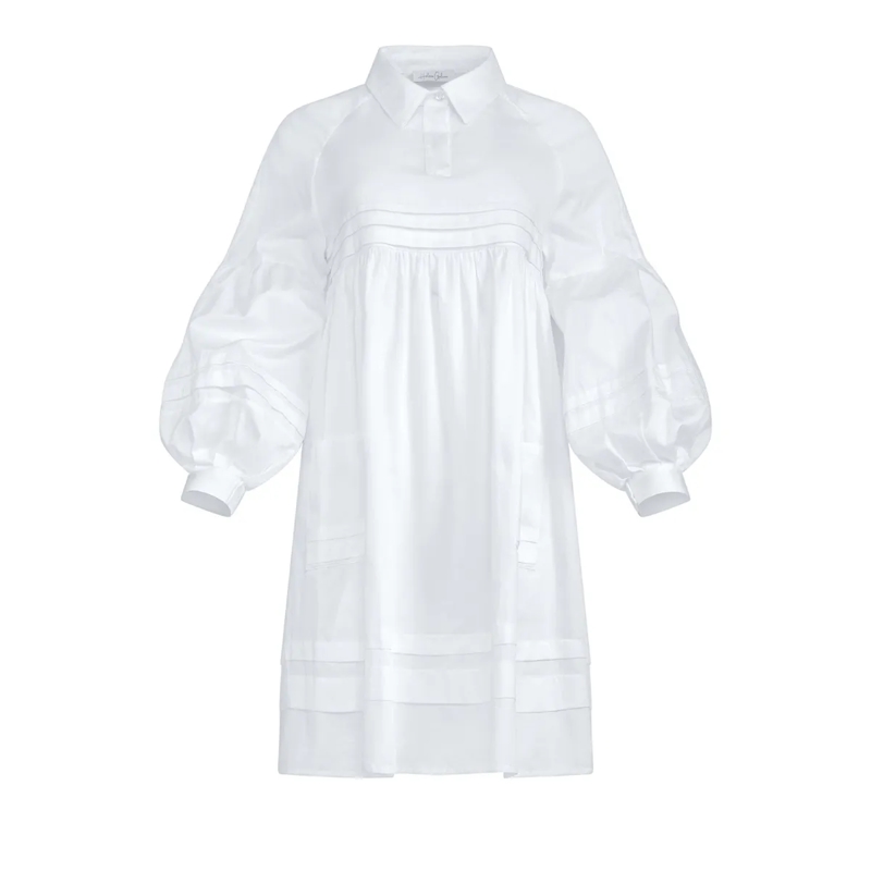 Helene Galwas Minikleid Hemdblusenkleid KANIKA weiss