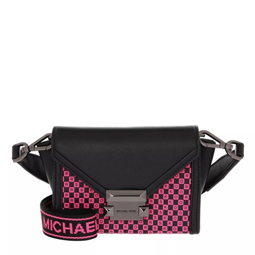 MICHAEL Michael Kors Whitney Xs Belt Bag Black/Neon Pink Crossbodytas