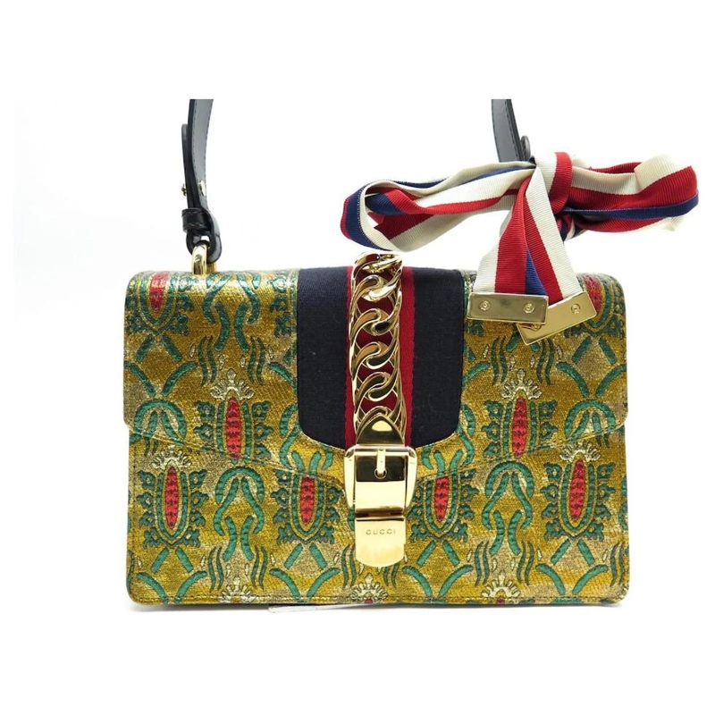 Gucci Schultertasche NEU GUCCI SYLVIE PM HANDTASCHE 421882 HANDTASCHE D gold