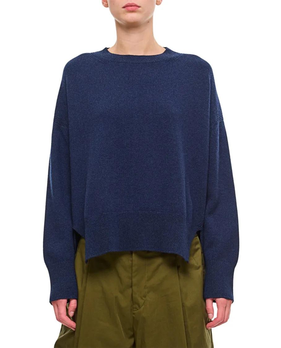 Barrie - Cashmere Roundneck Pullover - Größe M - blau