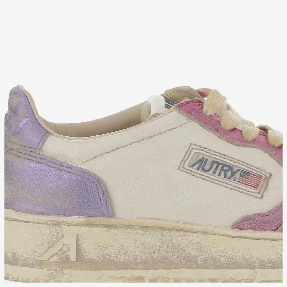 Thumbnail - Autry Low-Top Sneaker - Low-Top Leather Sneakers With Vintage Effect - Gr. 41 (EU) - in Bunt - für Damen