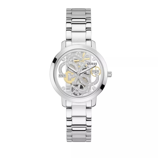 Guess Ladies Watch Quattro Clear Silver Dresswatch