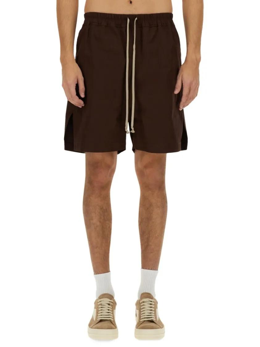 Thumbnail - Rick Owens - Cotton Bermuda Shorts - Größe 48 - braun