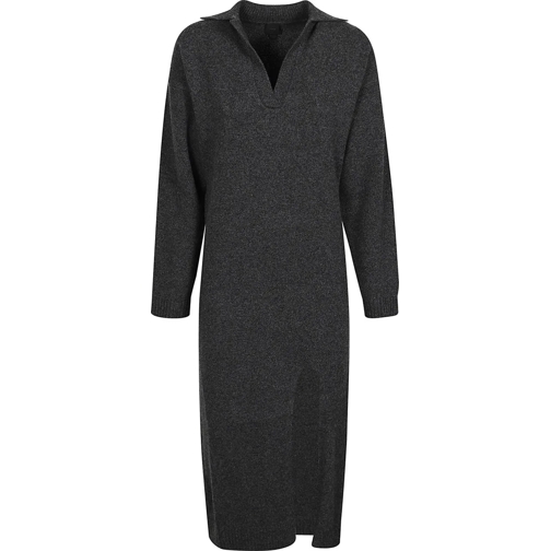 Pinko Robes midi Vellutato Dress Grey grau