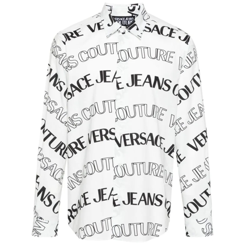 Versace Jeans Couture White Shirt With Print White Camicie