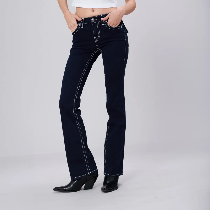 True Religion Jeans - Modell: Becca- Mid Rise- Dunkel gewaschene Jea blau(Image 6)