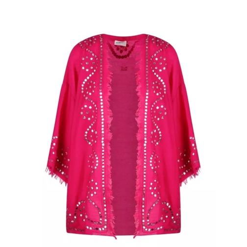 P.A.R.O.S.H. Within Embroidered Cardigan Pink 