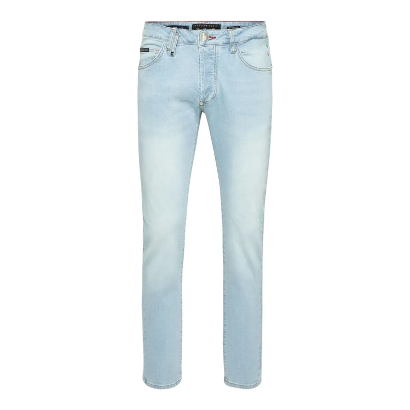 Philipp Plein Jeans mit geradem Bein Jeans Regular Fit hell-blau