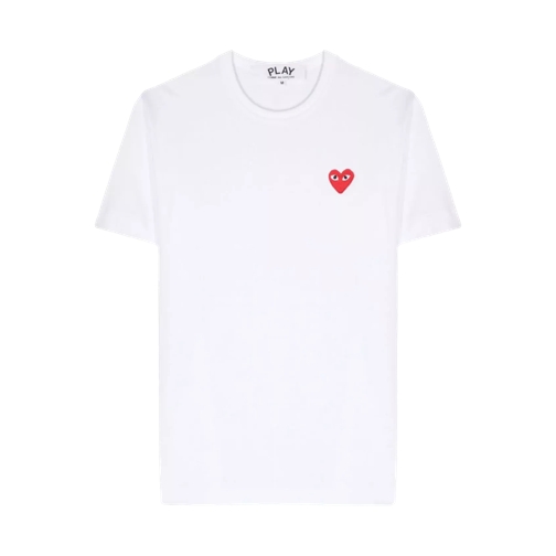 Comme des Garcons Play T-Shirt mit Herz-Patch white white 