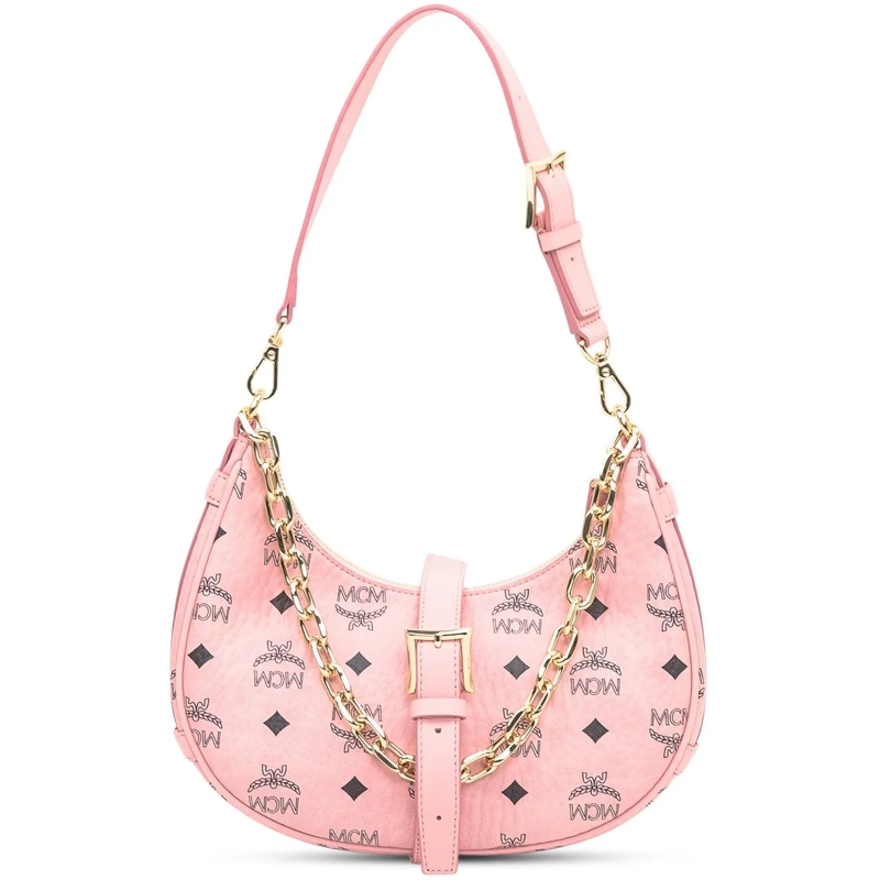 MCM Schultertasche Borsa MCM Aren VI Hobo in Visetos Rosa rose(Image 2)