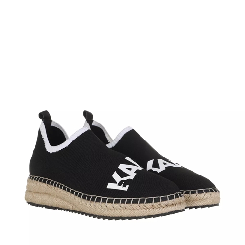 Karl Lagerfeld Kamini Sprint Knit Sneakers Black Knit Textile/White Slip-On Sneaker
