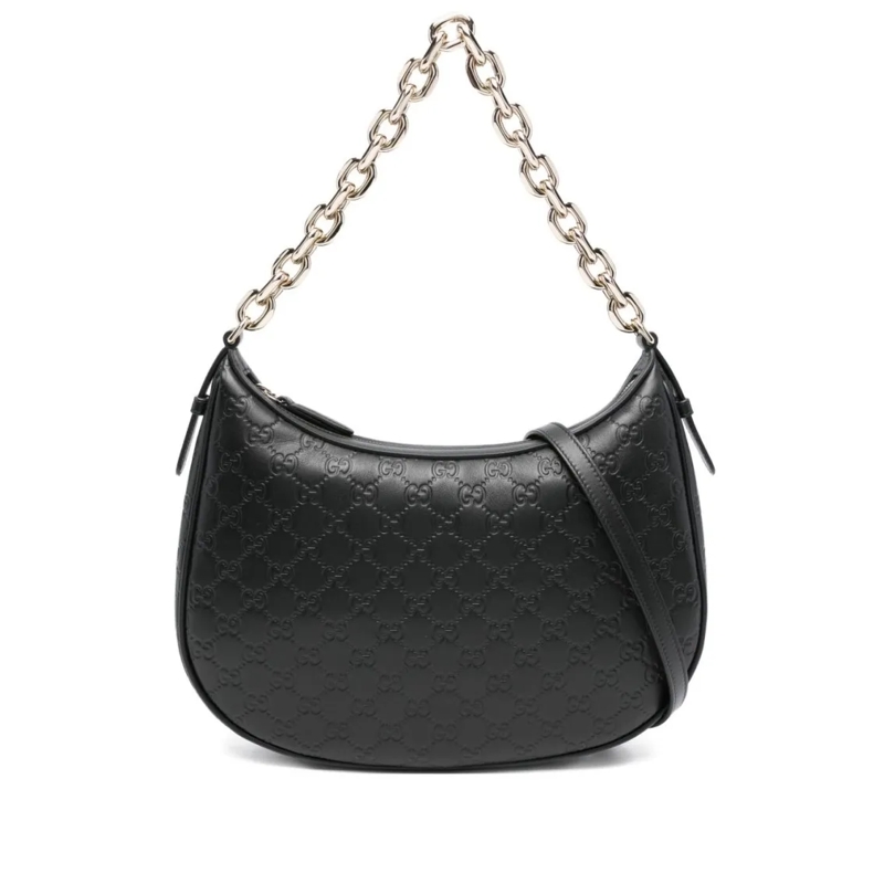 Gucci Schultertasche Gg Emblem Large Shoulder Bag Black