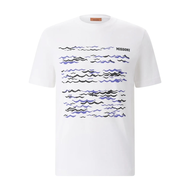 Missoni T-shirt Multicolor Wave Print T-Shirt White