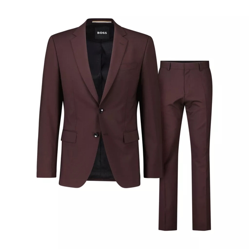 Boss Zweiteiliger Slim Fit Anzug aus Schurwolle 4810450 Dunkelrot 