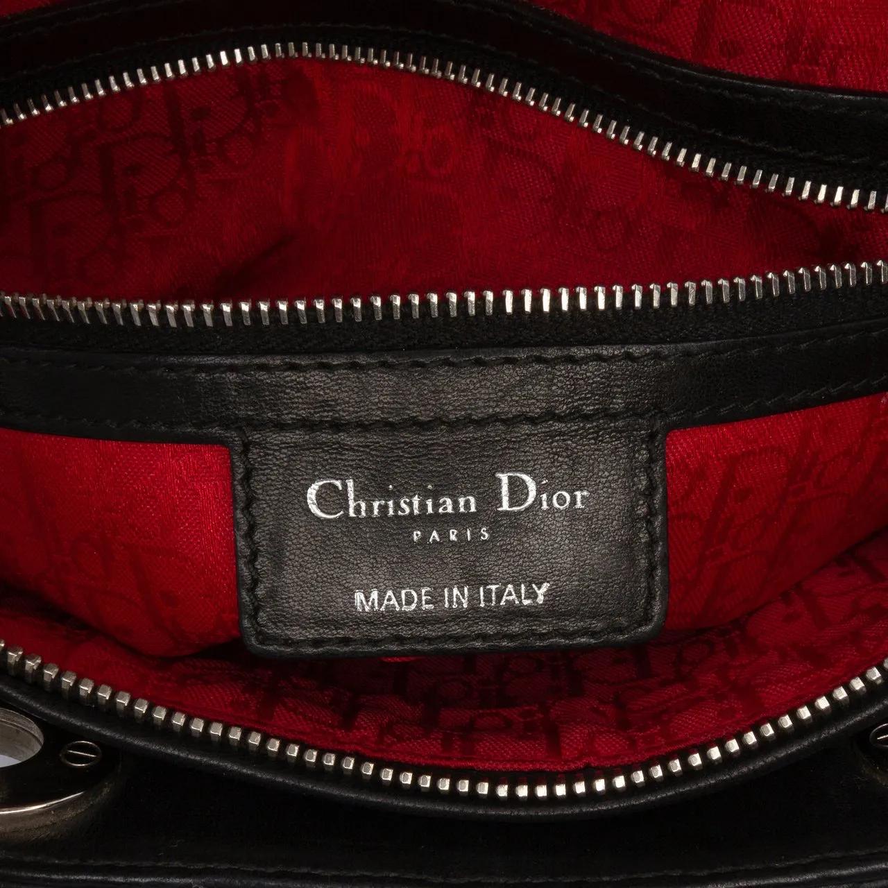 Thumbnail - Christian Dior Hobo Bags - Large Lambskin Cannage Lady Dior - Gr. unisize - in Schwarz - für Damen