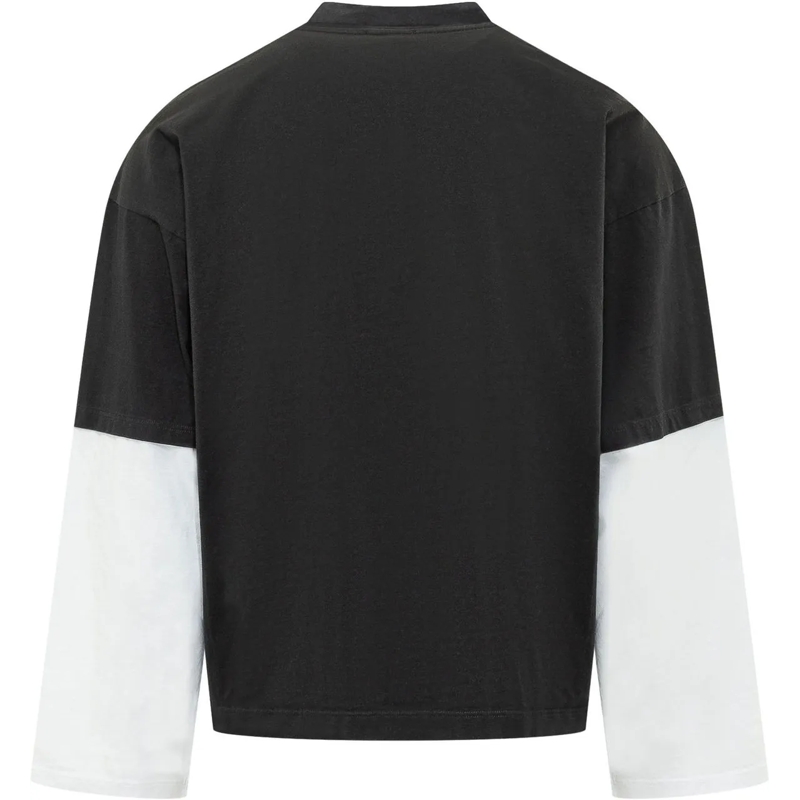 Gcds Langärmeliges Oberteil T-shirt con Logo Traforato e Maniche Lunghe schwarz(Image 2)