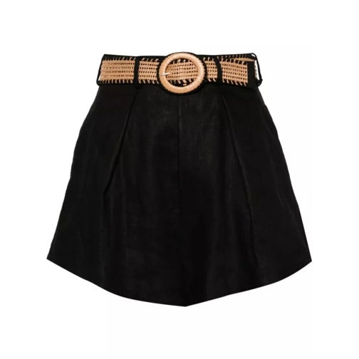 Zimmermann Halliday Tuck Black Shorts Black 