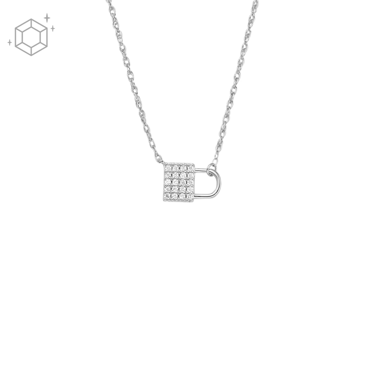 Sterling Silver Lock Pendant Necklace