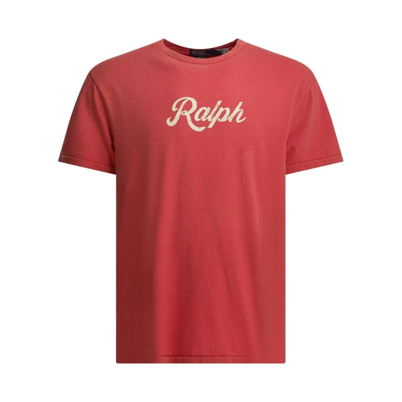 Polo Ralph Lauren T-shirt Short-Sleeve T-Shirt With Vintage Script Logo Red