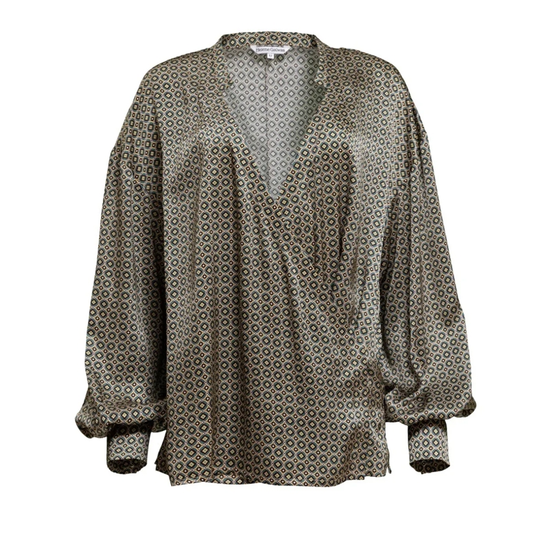 Helene Galwas Bluse Seidenbluse HALINA dunkel-grün
