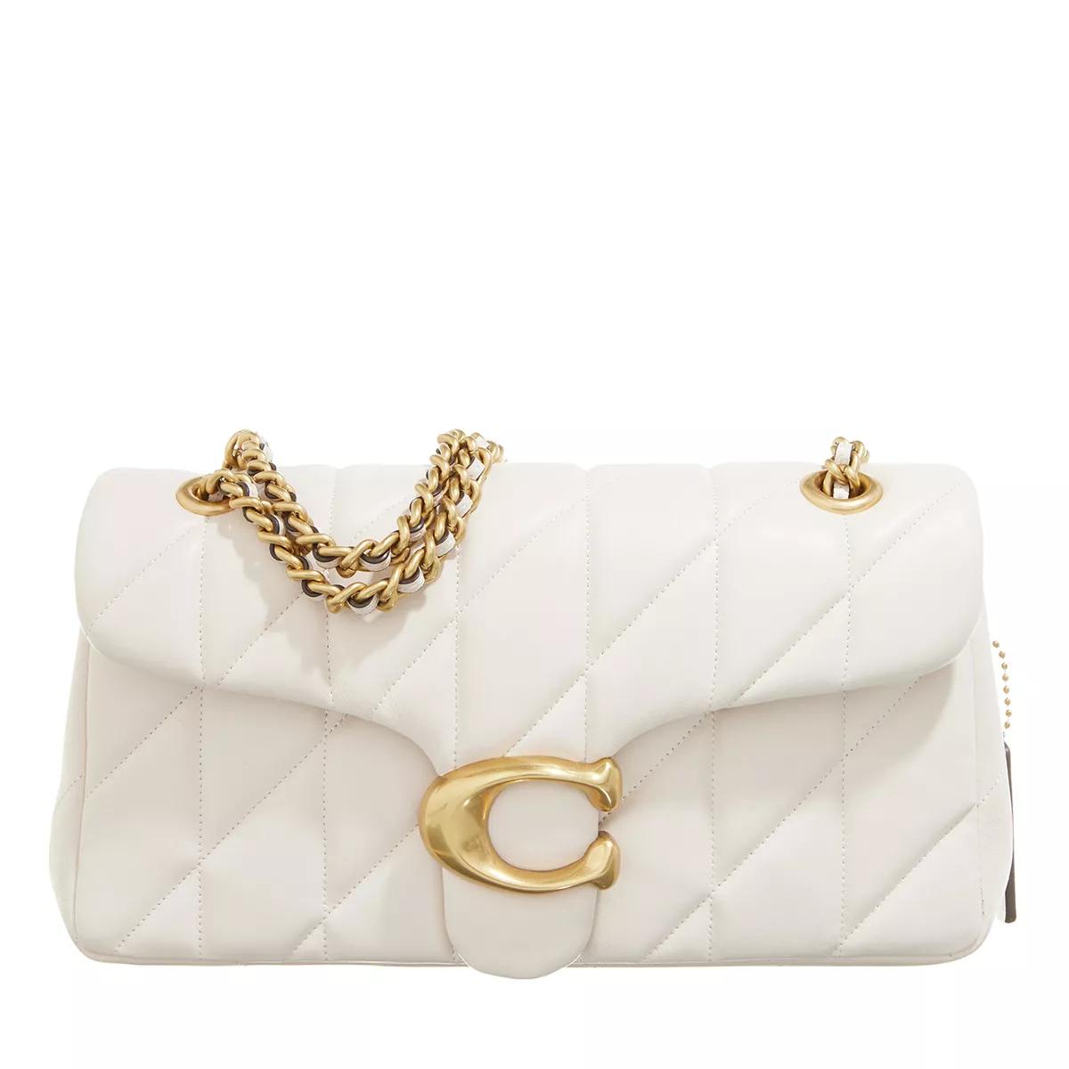 Coach Crossbody Bags - Quilted Tabby Shoulder Bag 26 With Chain - Gr. unisize - in Creme - für Damen - aus Metallkette & Leder & Canvas