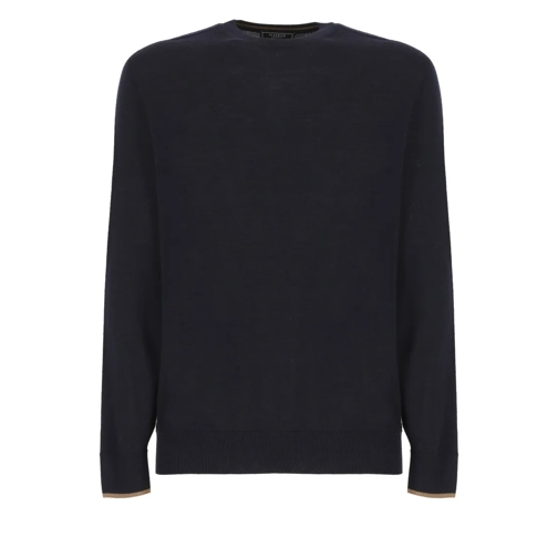 Peserico Trui Virgin Wool Sweater Blue