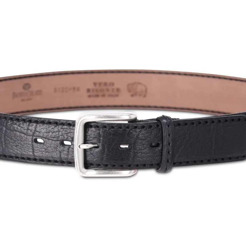 Fausto Colato Gürtel Gürtel aus Bisonleder blau(Image 4)