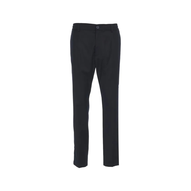 Cruna Chino Chino Pants With Discreet Pleats And Clean Waistba Black