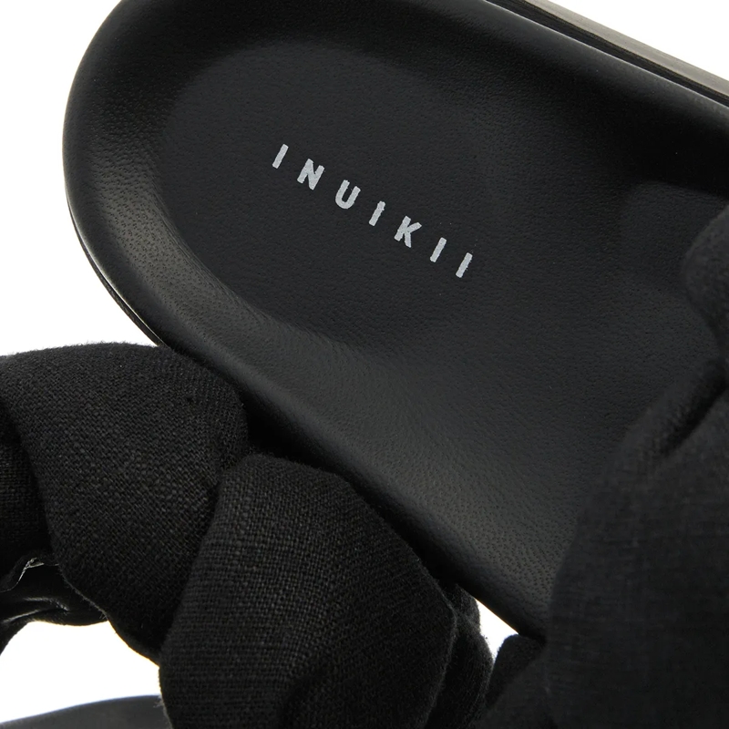INUIKII Slipper Oversized Lino Braid Black(Image 3)