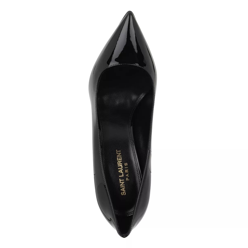 Saint Laurent Pumps Logo High Heel Pumps Leather Black(Image 4)
