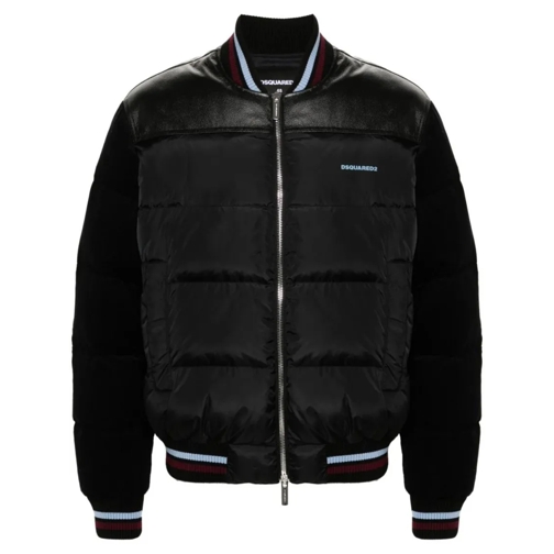 Dsquared2 Mixed Puffer Bomber Black Bomberjackor