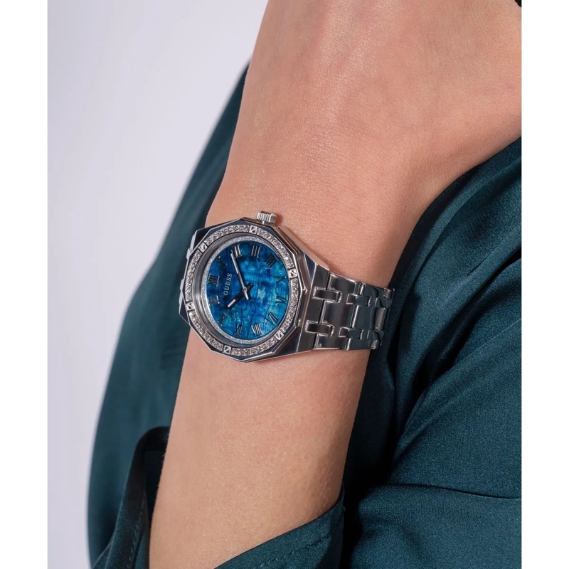 Guess Quarzuhr Quarz Analog Uhr Analog Uhr Desire silber(Image 5)