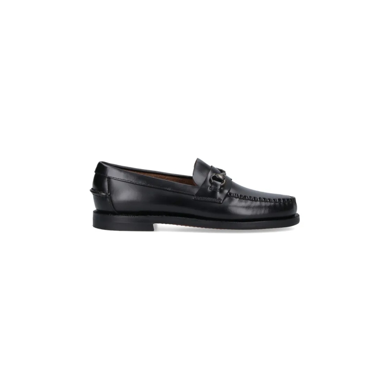 Sebago Balletschoenen Moccasin-Style Black Leather Flats Black