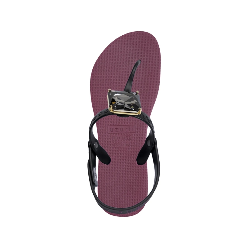 UZURII Flip Flops Zehentrenner Selena Diamond Silver bordeaux(Image 3)