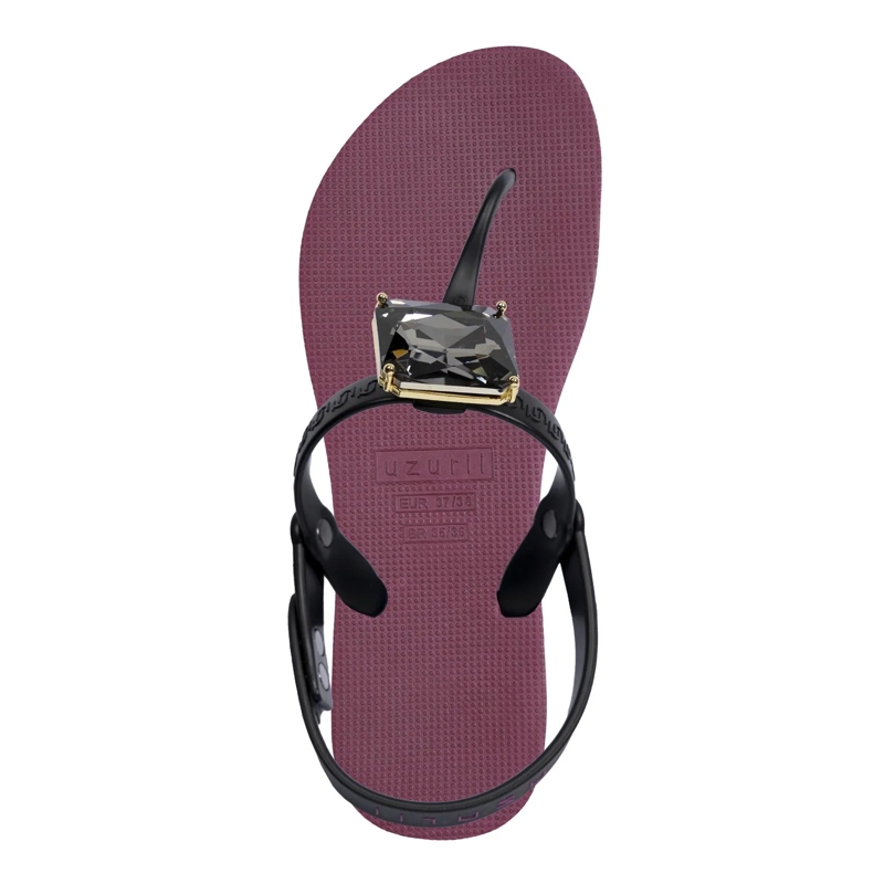 UZURII Flip Flops Zehentrenner Selena Diamond Silver bordeaux(Image 3)