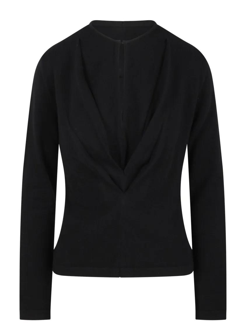 Alberta Ferretti - V-Neck Sweater - Größe 44 - schwarz