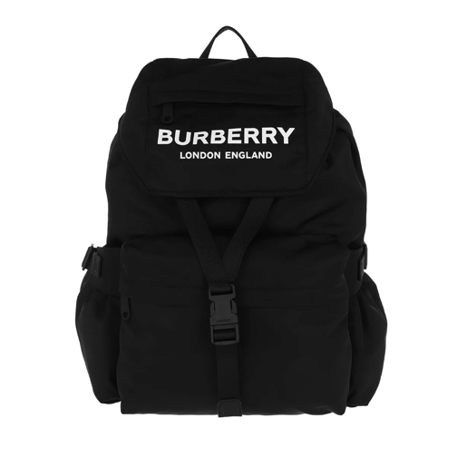 Burberry Logo Print Backpack Nylon Black Rucksack