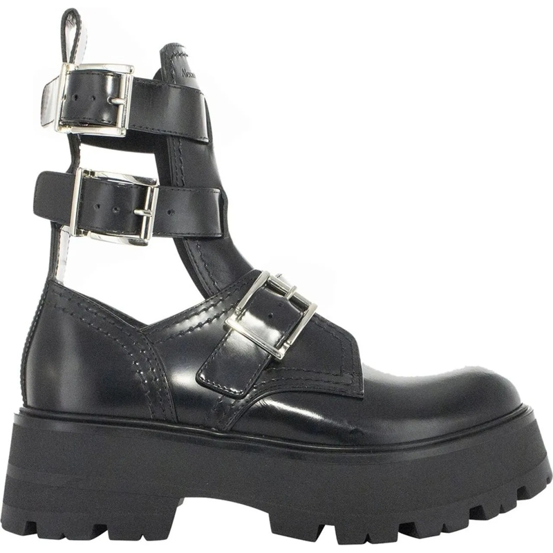 Alexander McQueen Stiefel RAVE BOOTS schwarz