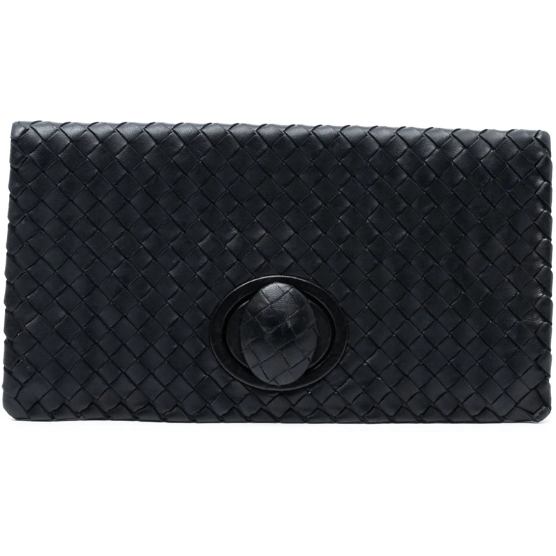 Bottega Veneta Clutch Nappa Intrecciato Turn Lock Clutch schwarz