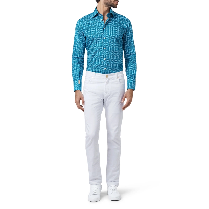 BILLIONAIRE Hemd Hemd Slim Fit türkis(Image 4)