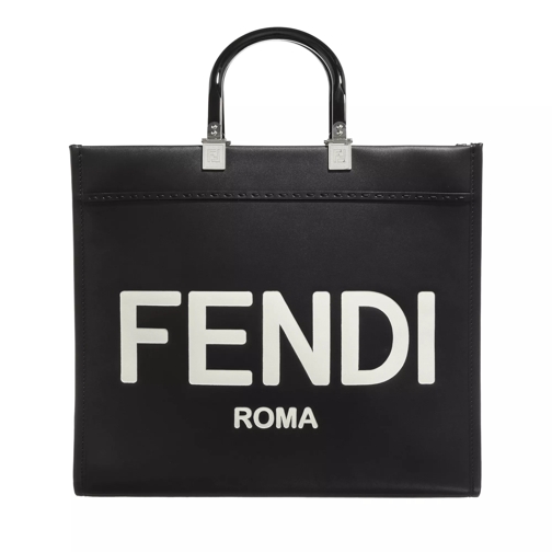 Fendi Sunshine Medium Shopping Bag Black/White Tote