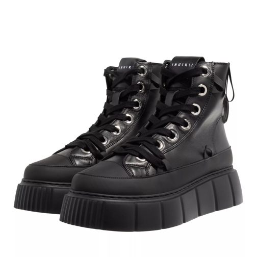 INUIKII Platform Sneaker Leather Matilda Black